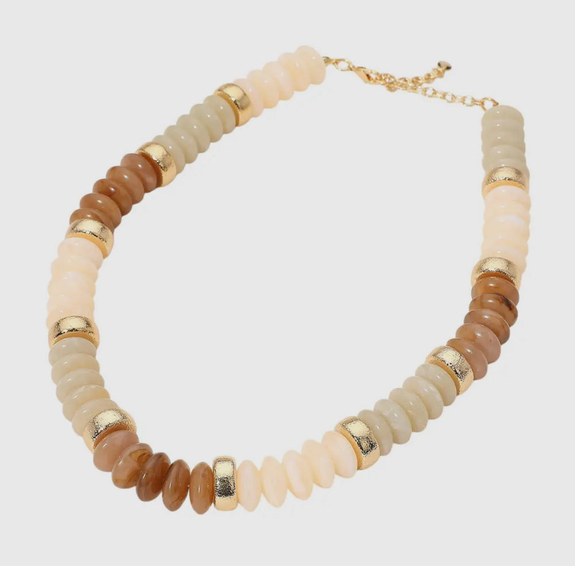 Tan/Brown Beaded Necklace