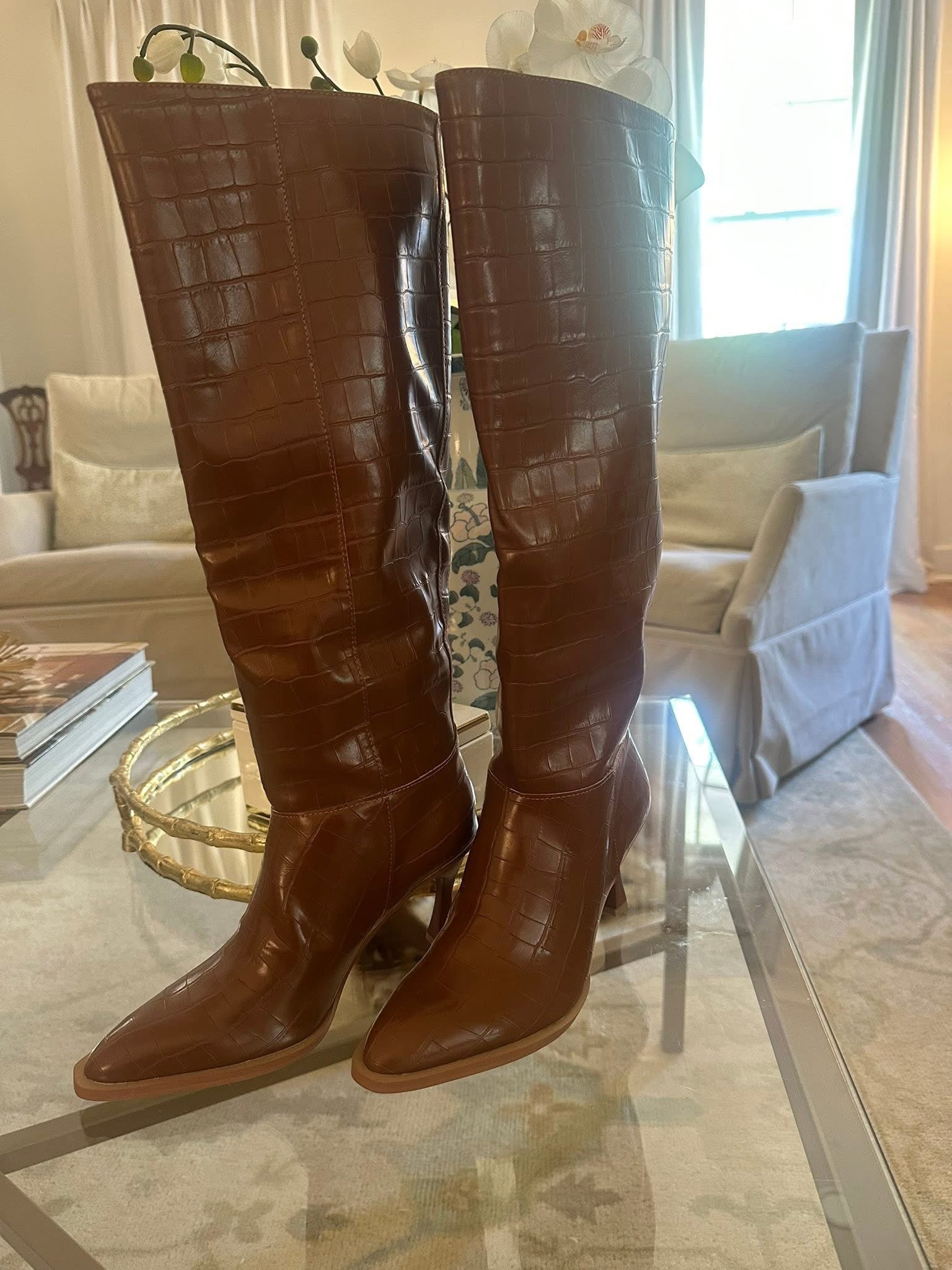 Brown Crocodile Boots