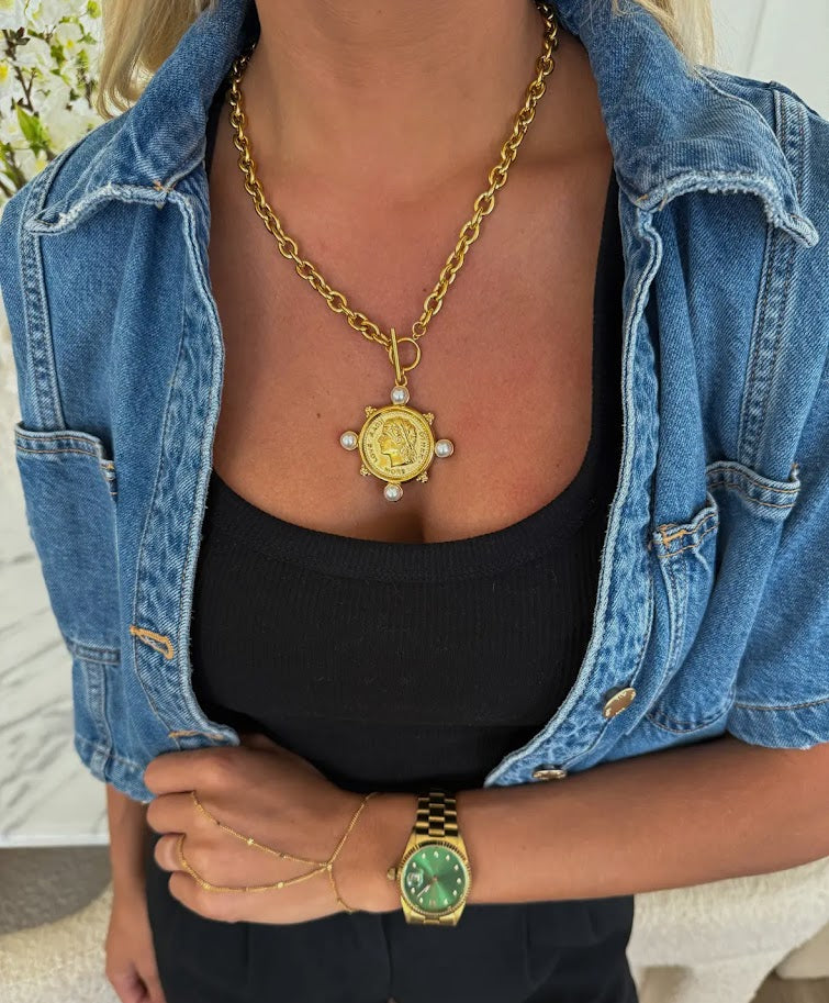 Pearl Coin Necklace