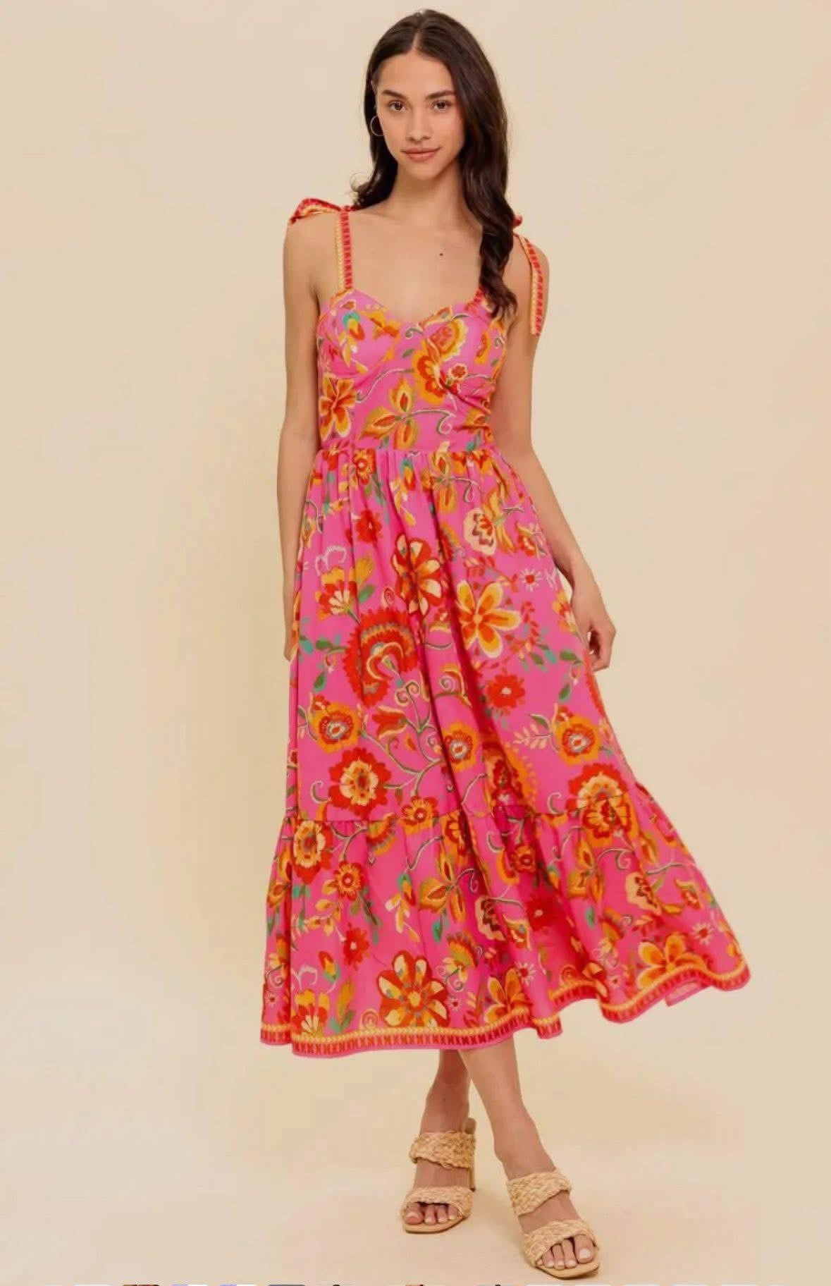 Pink Printed Dress