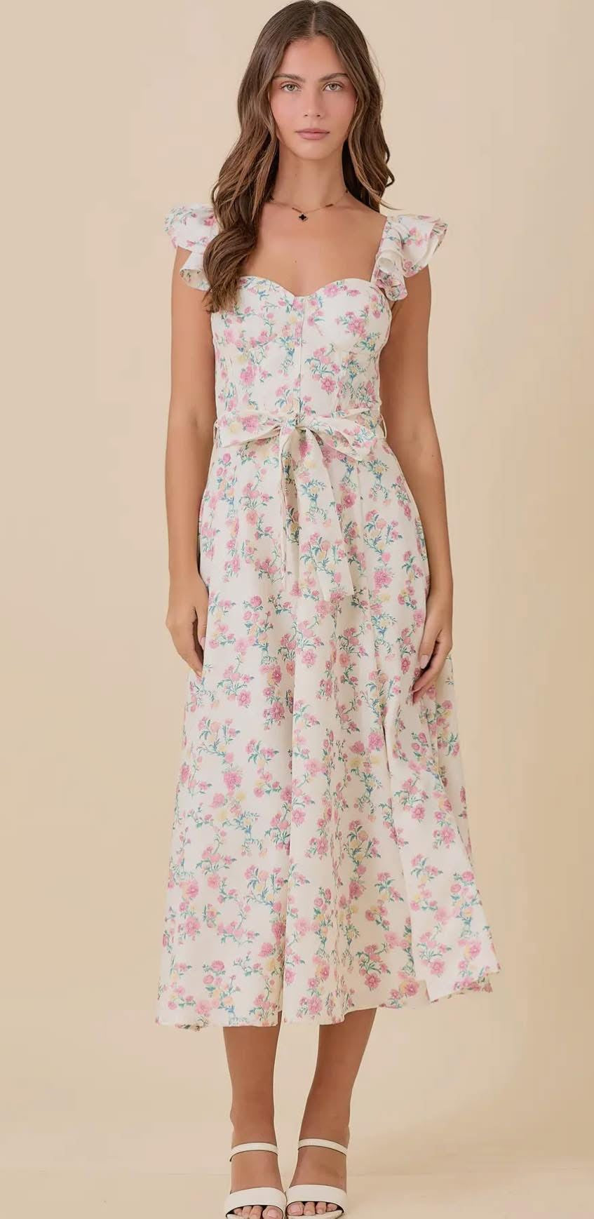 Belted Midi-Dress